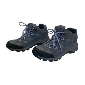 Merrell Moab 2 Mid Waterproof Hiking Boots Women's Size 5.5M Gray‎ Purple